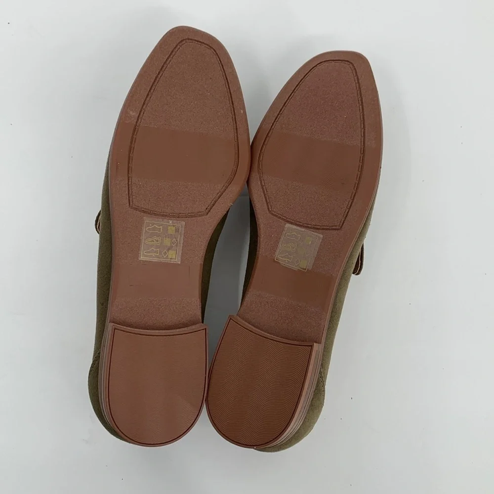 Market & Spruce Abrina loafer shoe flat olive green twist braid slip-on new 8